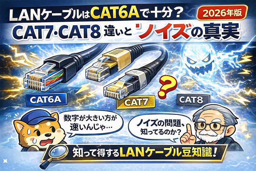 LANケーブルはCAT6Aで十分？CAT7・CAT8を買う前に知っておくべき「ノイズ」の真実と選び方
